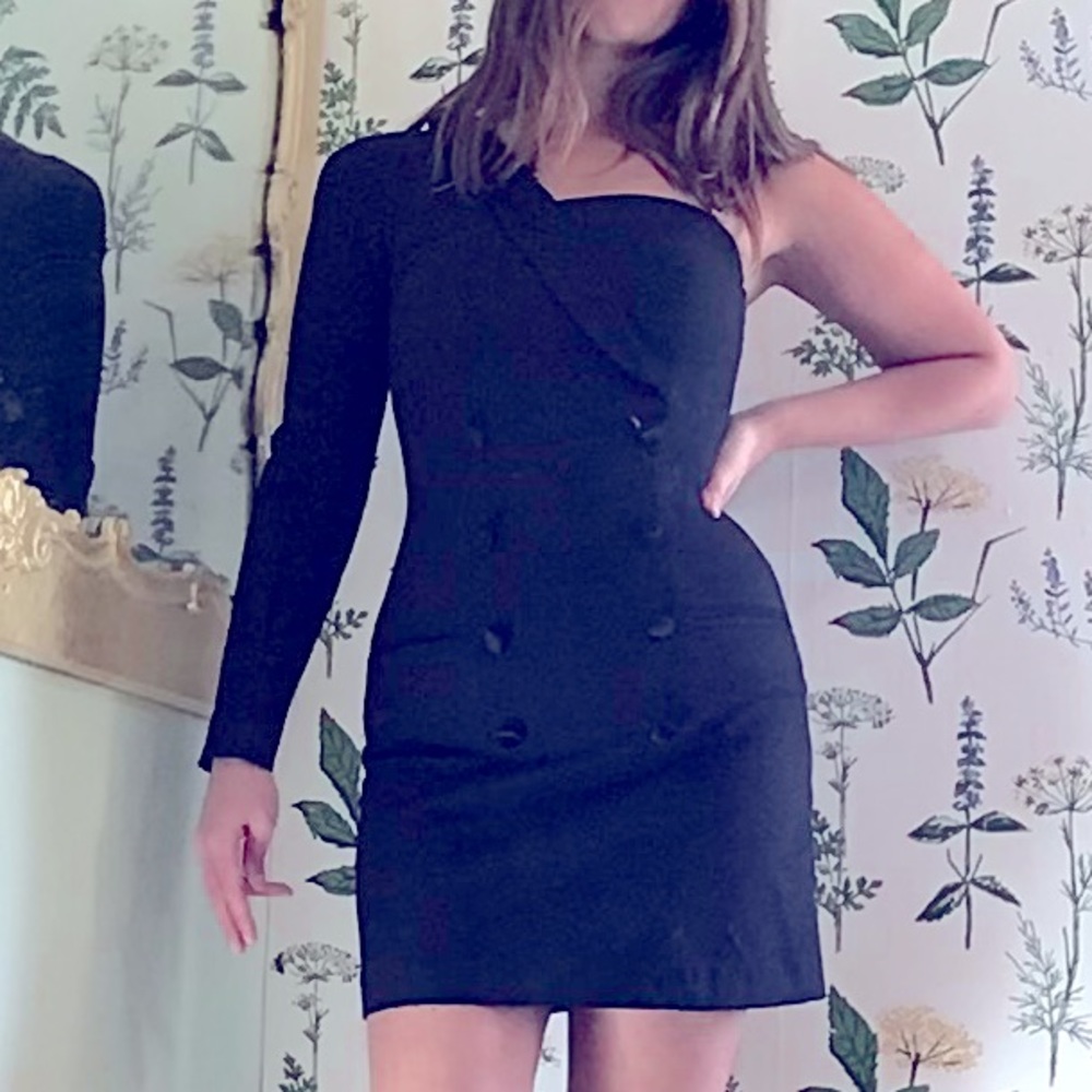 Zara One Armed Tuxedo Dress